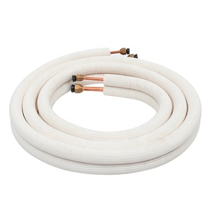 Pièces détachées fendues pour climatiseurs Isolation de connexion Réfrigérant Mousse PVC <span class=keywords><strong>Isolée</strong></span> Tuyau de cuivre Paire de bobines Kit - Product Image 4