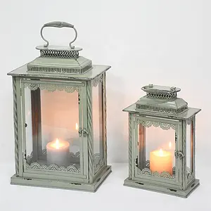Luckywind - Farol de Vela Decorativo de <span class=keywords><strong>Metal</strong></span> Antiguo, Pequeño y Exquisito, con Esmalte Colorido, para Velas - Product Image 6