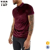 Новый тренд, Мужская бархатная рубашка-поло на заказ, велюровая футболка цвета Бургунди