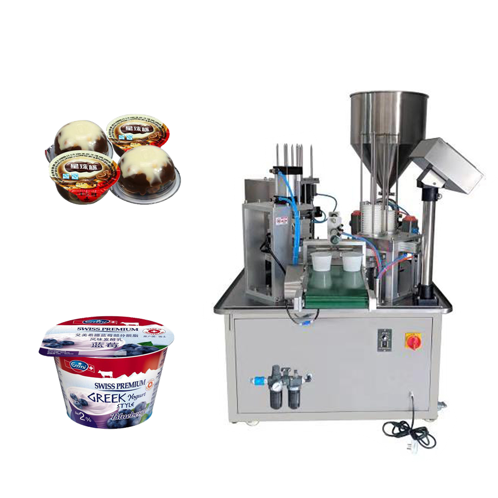Нержавеющая сталь, йогурт, наполнитель для чашек, машина для запечатывания желе с Siemens PLC