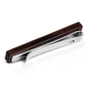 木製タイクリップダークウッドカラータイバー - Product Image 2