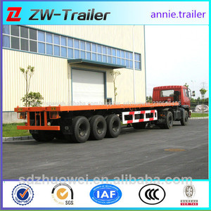 de tres ejes de largo de cama <span class=keywords><strong>plana</strong></span> remolque a partir de <span class=keywords><strong>la</strong></span> <span class=keywords><strong>empresa</strong></span> de fabricación china - Product Image 1