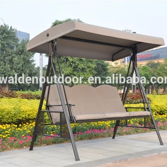 Bahçe mobilyaları 3 kişilik veranda salıncak/metal bahçe salıncağı/gölgelik açık salıncak (DH-204)