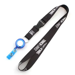 Hot Sale Products Printing Neck Lanyard Printed Your Own Logo Neck Lanyard With Retrastable Badge Holder