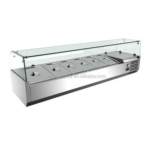 Vetrina Refrigerata Commerciale con Piano in Vetro per Buffet e <span class=keywords><strong>Bar</strong></span> - Product Image 1