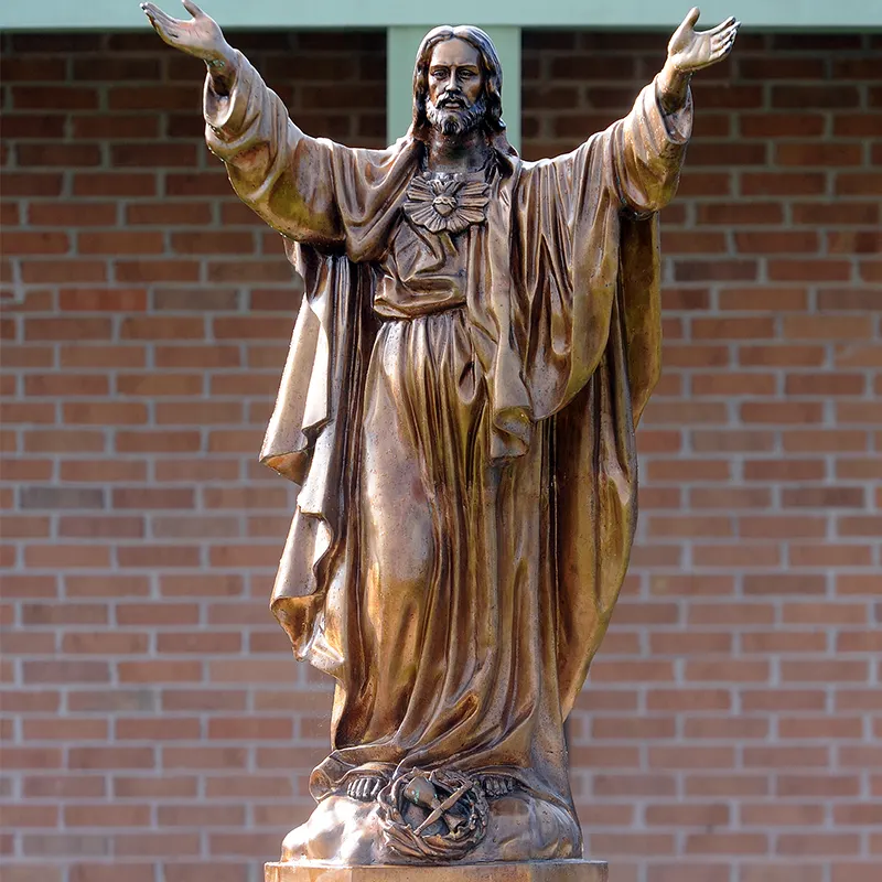 Leben Größe Saint Bronze Katholische Religiöse Statuen