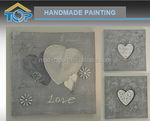2015 foto imprenta en canvas pintura al óleo hecha <span class=keywords><strong>a</strong></span> mano del corazón de san valentín romántico - Product Image 1