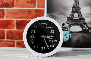 טכניון מתמטיקה משוואת כאשר שעון מעורר שולחן שעון שולחן שעון אילם יצירתי אופנה שעונים - Product Image 1