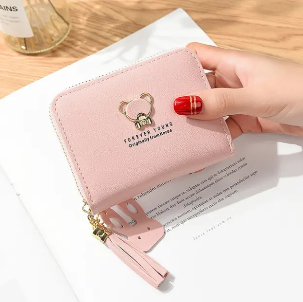 Mini Sevimli Kadın Zip küçük cüzdan Bayan Sikke Çanta Bayan El Çantası