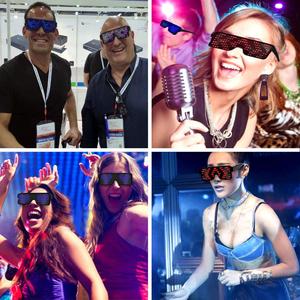 GFLAI Wholesale New <strong>Party</strong> Favor USB Rechargeable Light up Eyeglasses LED Display <strong>Glasses</strong> - Product Image 6