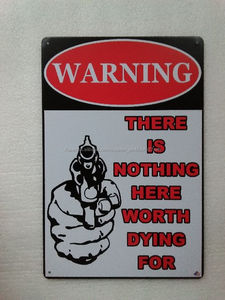Advertencia Nada Aquí <span class=keywords><strong>Vale</strong></span> La Pena Morir Retro Cartel de chapa Vintage Decorativo Placa de Metal Pub Bar Restaurante <span class=keywords><strong>Casa</strong></span> Tienda - Product Image 1