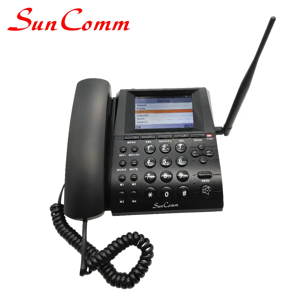 SC-9049-4GP 4G LTE Telepon Seluler Tetap dengan LCD Warna