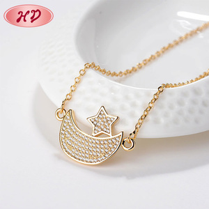 Personalizzabile Dei Monili di Modo Per Le Donne E Le Ragazze D'oro Luna E Stella Collana - Product Image 2