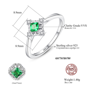 CZCITY Thiết Kế Mới Sterling <span class=keywords><strong>Silver</strong></span> Flower Shape Nhẫn Nhỏ CZ Pave Nhẫn Phụ Nữ Nhẫn Cưới Trang Sức Bán Buôn - Product Image 2