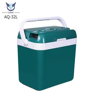 도매 32L 첨단기술 옥외 야영 차 냉각기 상자 12v 소형 열전 냉각기 및 온열 장치 옥외 냉장고