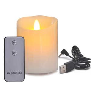 <span class=keywords><strong>Bougie</strong></span> pilier <span class=keywords><strong>LED</strong></span> à flamme mobile rechargeable par USB, fournie par TABO Factory - Product Image 3
