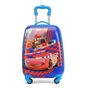 Print kids travel trolley bag Lightweight Luggage cheap 4 wheels suitcase