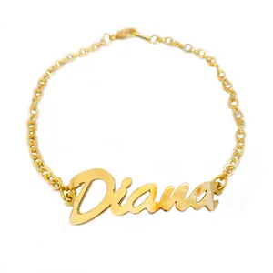Braccialetto Personalizzato con Nome in Oro per Damigelle, Gioielli da Matrimonio, Design Payal su Alli Express - Product Image 1