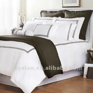 embroidered hotel life sheet sets Bedding Set Textile Supplier