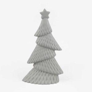 <span class=keywords><strong>Sapin</strong></span> <span class=keywords><strong>de</strong></span> Noël en céramique vintage et nostalgique avec éclairage LED et étoile lumineuse - Product Image 5