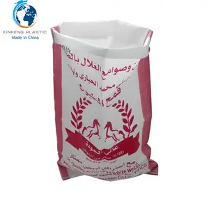 Personalizado 50lb tejida Pp reciclado fertilizante India harina bolsa de 50kg