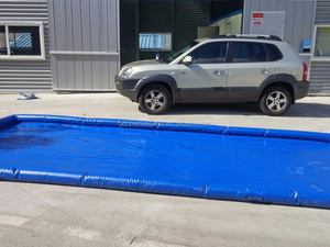 Azul Color de Autos Comercial Estera De Contención De Agua Fácil de Limpiar PVC Lona Inflable Lavado Almohadillas - Product Image 2