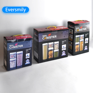 Ensemble de bidons hermétiques de qualité alimentaire en gros 3 pièces récipient de stockage d'aliments en plastique durable frais <span class=keywords><strong>petit</strong></span> stockage de cuisine transparent - Product Image 6