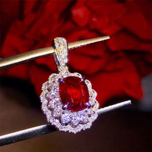 Collier en or 18 carats SGARIT avec diamant véritable d'Afrique du Sud, <span class=keywords><strong>rubis</strong></span> rouge sang de pigeon naturel non traité de 1,11 carat, <span class=keywords><strong>bijoux</strong></span> en pierres précieuses - Product Image 3