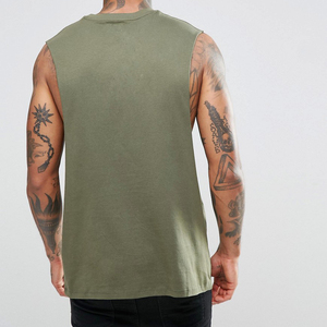 Magliette da <span class=keywords><strong>uomo</strong></span> senza maniche con cappuccio in cotone canottiere semplici gilet da palestra personalizzati - Product Image 3
