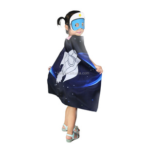 Cartoon <strong>Astronaut</strong> Satin Cape Dress up <strong>Costume</strong> with Felt Face Wearing for <strong>Kids</strong> Christmas eve - Product Image 2