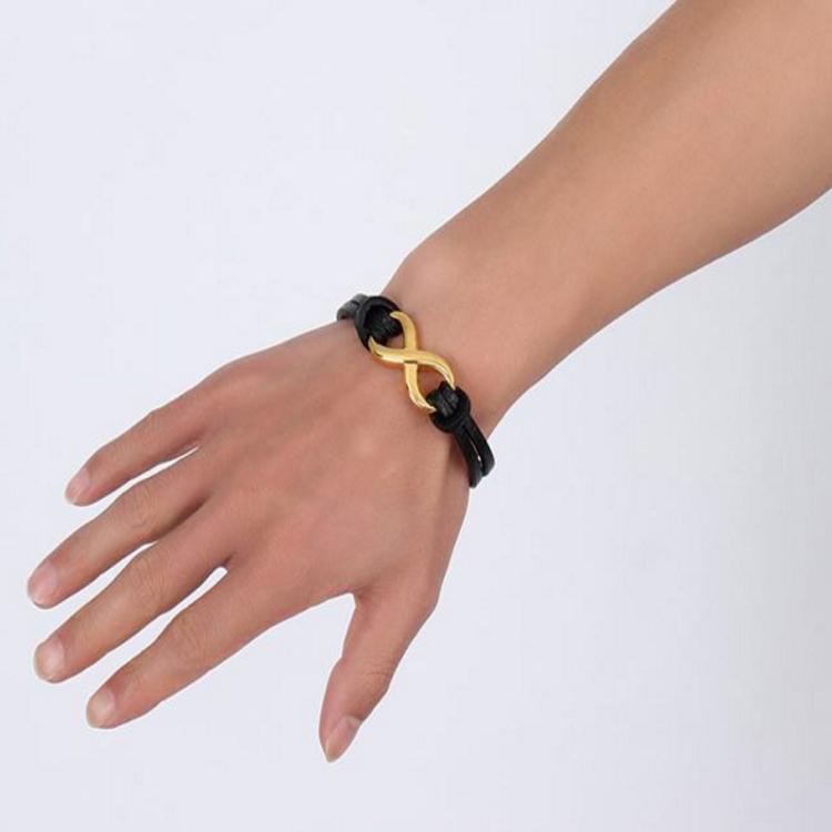 Fuqimanman2020 Infinity Love Leather Wrap Bracelet - Stackable Couple Friendship Bracelet With Crystal