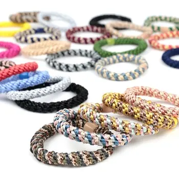 CLARMER New Arrived Simples Fashion Colorful Rubber Korean Elastic Hair Ring Kknekki Hair Ties Elastic Hair Band For Women