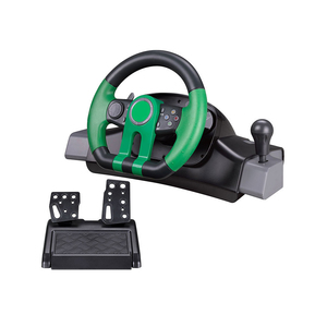 Volante de Carreras <span class=keywords><strong>USB</strong></span> QEOME con Motor de Vibración, Ángulo de Giro de 180 Grados y Pedales Programables para <span class=keywords><strong>PC</strong></span> - Product Image 5