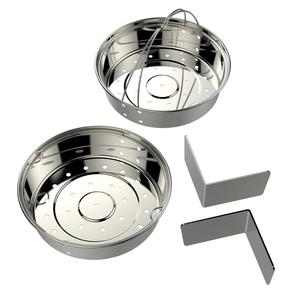 Steamer Basket con Divisorio Misura Vaso di 5 6 8 qt Pentola A Pressione In Acciaio Inox - Product Image 1