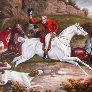 <span class=keywords><strong>Reproduction</strong></span> de peinture à l'huile classique européenne célèbre de la chasse royale, faite à la main par des artistes du village de Dafen - Product Image 6