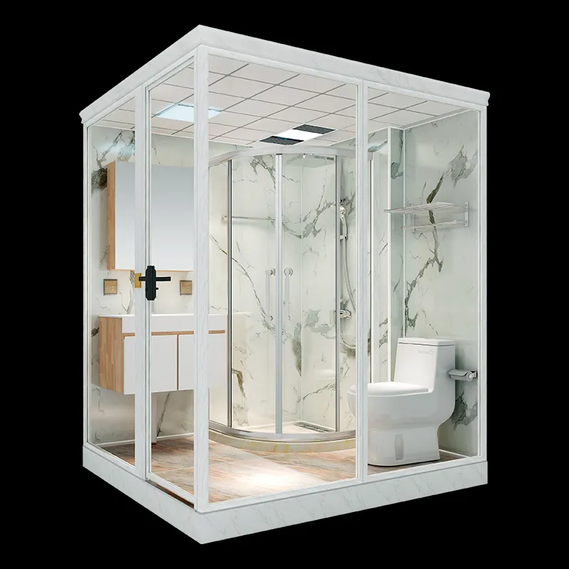 Hot Sale glass prefabricated bathroom, Modular Bathroom