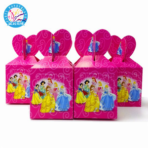 <span class=keywords><strong>2023</strong></span> Beautiful six princess party supplies scatola di dolci di carta cartoon kids birthday baby shower decorazione scatole di caramelle di carta - Product Image 3