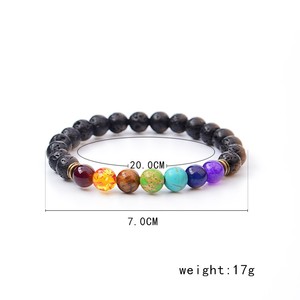 2018 vogue bijoux bracelets hommes pierre volcanique bracelet - Product Image 4