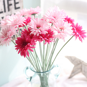 Fleur de soleil Gerbera <span class=keywords><strong>en</strong></span> soie avec tige unique, g, plante de marguerite, pour décorer la maison, arrangement Floral, vente <span class=keywords><strong>en</strong></span> gros - Product Image 4
