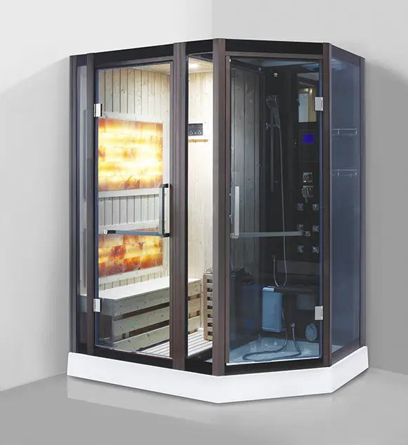 Indoor steam spa hemlock sauna cabinet steam shower sauna combos