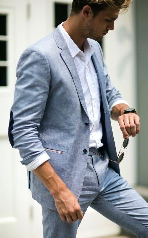 Herenblazer slanke effen kleur jas zakelijke banket trouwjurk jas, Paars, M