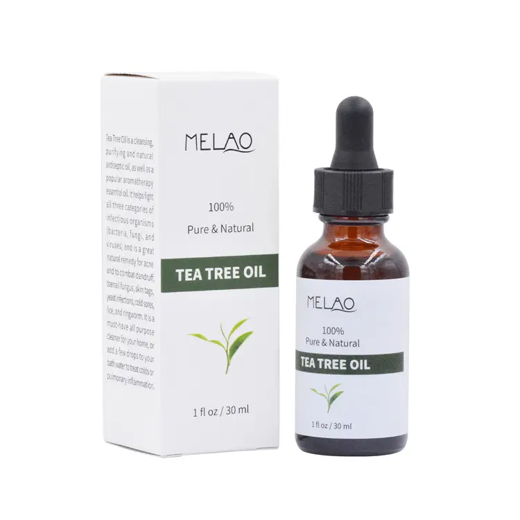 MELAO 100% Natural Tea Tree Essential Oil 30ml Acne Removal Scars Marks Treatment Essential Oil for Face , Body, Nail Skin Care