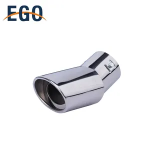 Low Price Car Universal Round Silver Stainless Steel Chrome Tail Muffler Exhaust Tips Pipes