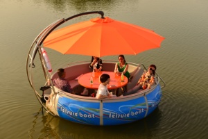 Barco Eléctrico para Barbacoa al Aire Libre Meierya, de Fibra de Vidrio, Acero y PP, para 5-10 Personas, Capacidad de 500 kg, Garantía de 12 Meses, para Ocio Familiar en Mar/Lago/<span class=keywords><strong>Parque</strong></span> - Product Image 2