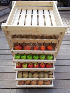 VINO W215 Supermarket Floor Display Stand 15mm Thick <b>Wooden</b> <b>Fruit</b> & Vegetable Storage & Display Rack - Product Image 2
