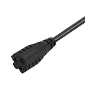 2 Foot Ac Cable Male Plug Usa Rewireable Splitter White 5-15p 3 Prong Female Nema Power Cord Orange 5 15p