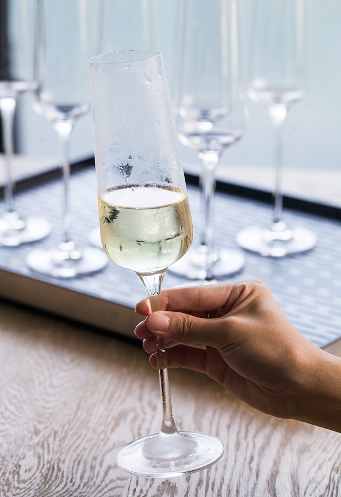 Haonai Crystal Flute Champagne Glasses Wedding Champagne Flutes