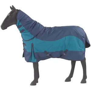 Tapis d'hiver deux tons z200d, tapis cheval avec couverture détachable pour le cou