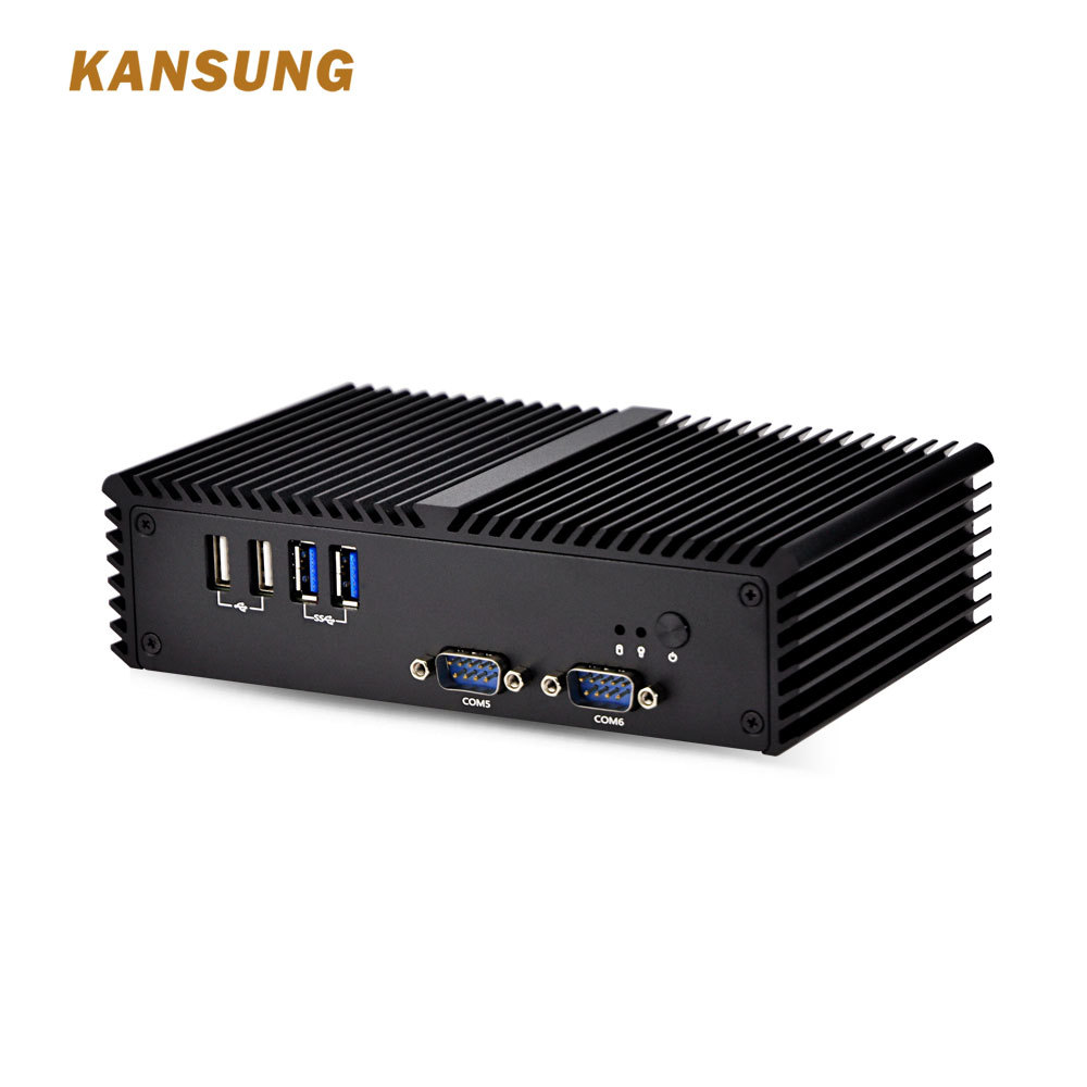 Kansung mini pc K4200YP6 con core i5 procesador, LAN dual, 6 * USB múltiple de puerto serie RS-232 sin ventilador X86 pos