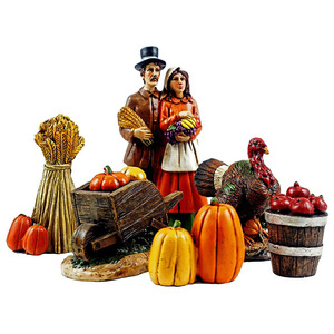 Pilgrim Village Mini figurine del ringraziamento Set regalo di 6 - Product Image 1